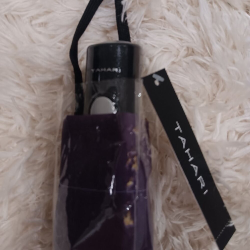 Tahari automatic open umbrella 🌂/ purple /gold / new with tags - Picture 5 of 5